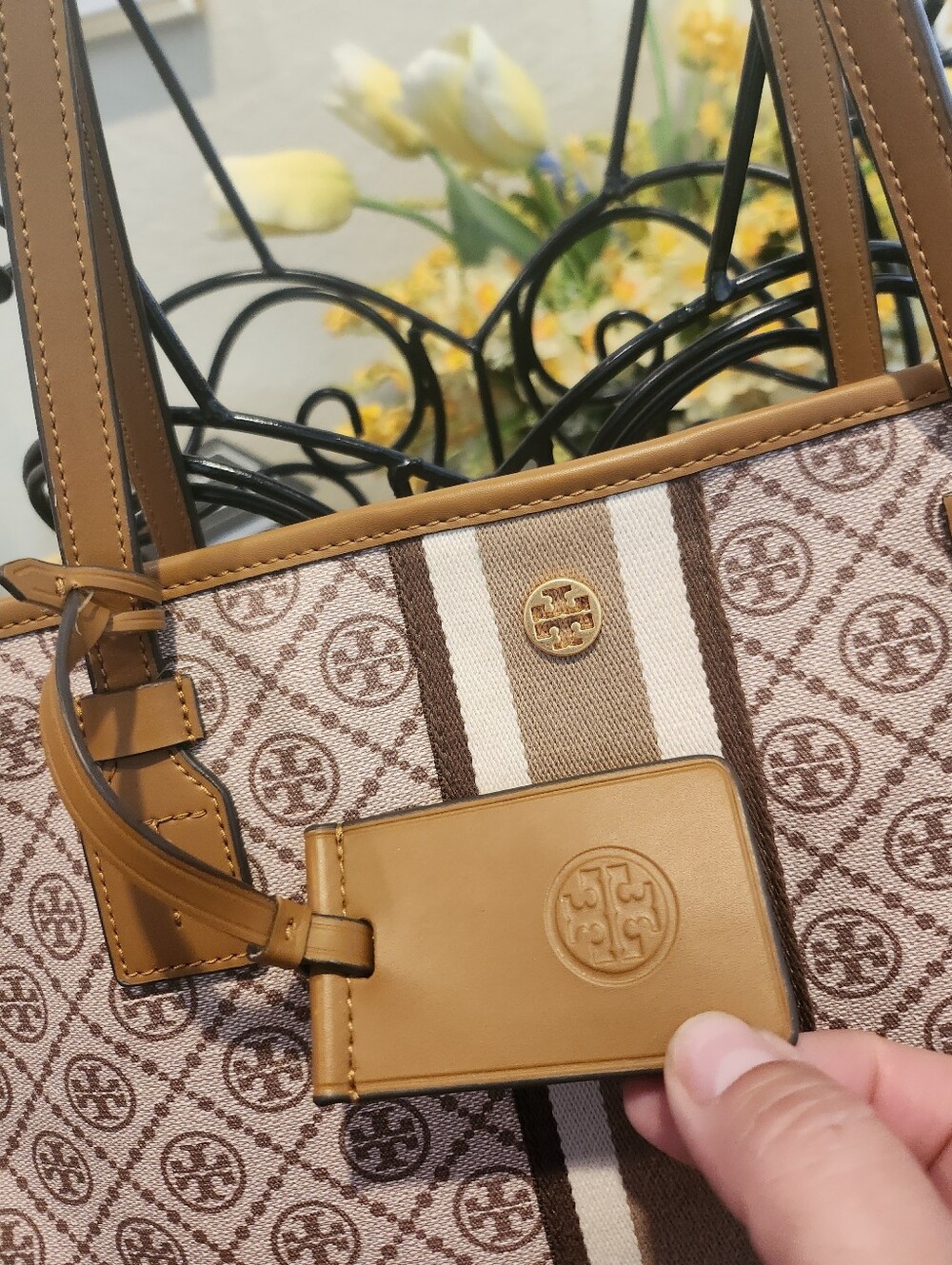Tory Burch T Monogram Coated Canvas Tote - Picture 2 of 8